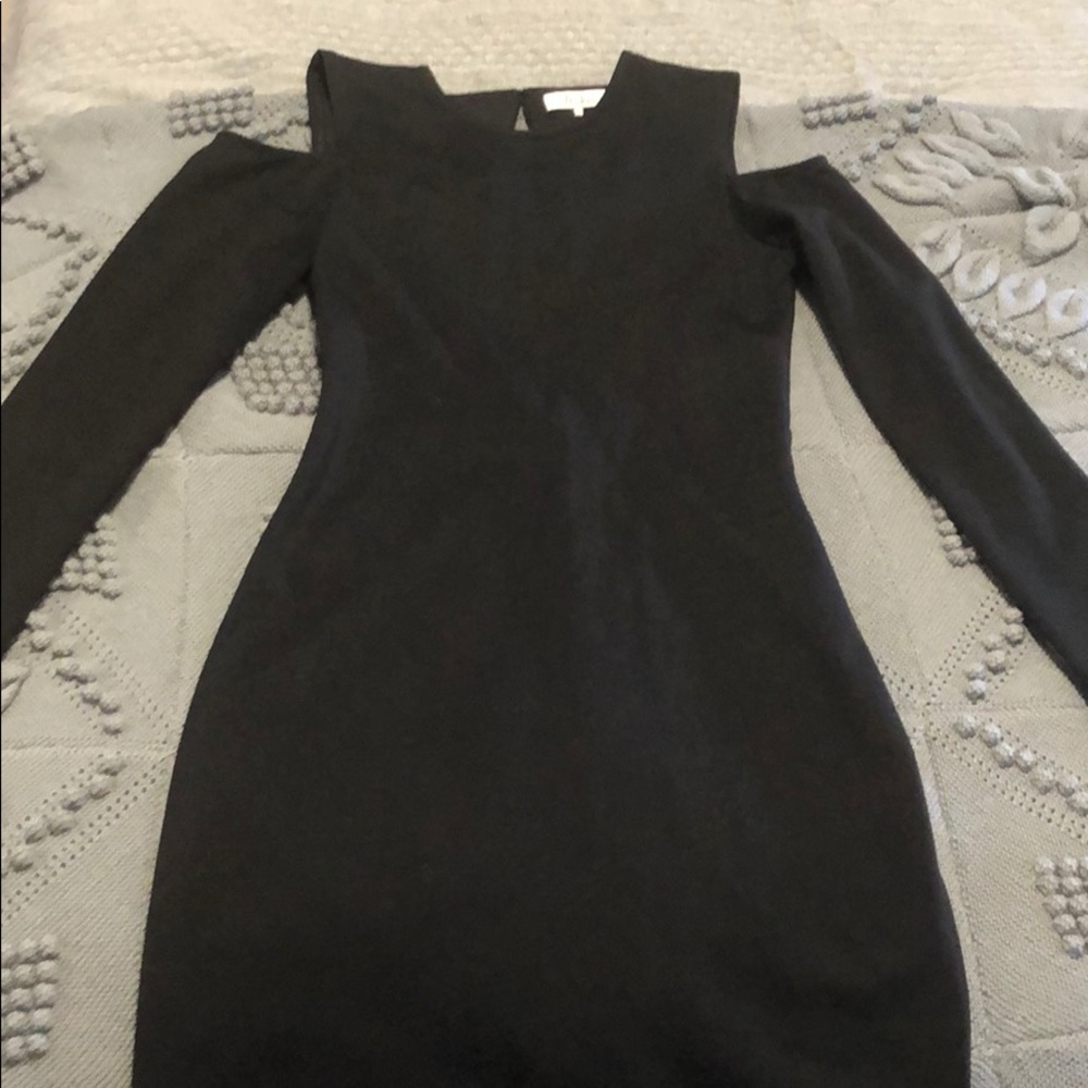 Black Cold Shoulder Parker Dress